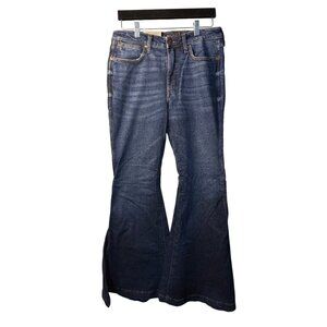 NWT Wrangler Retro High Rise Flare Jeans Womens 29x32 Blue Stretch Bell Bottoms